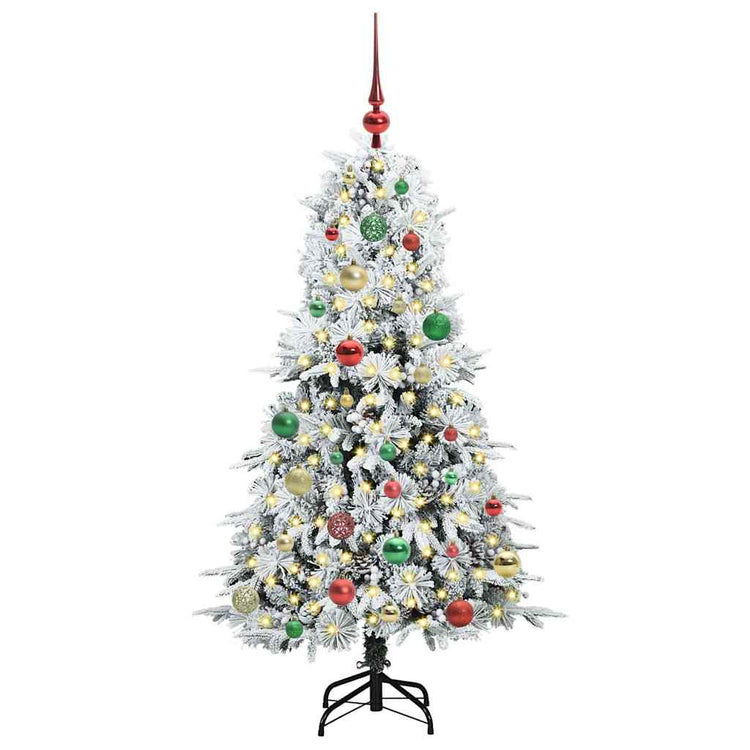 Vidaxx künstlicher klappbarer Weihnachtsbaum weiß 150 cm PE und PVC