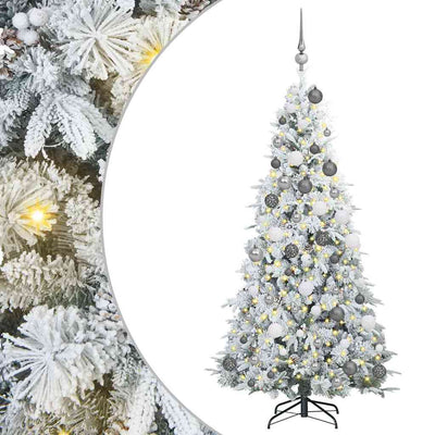 Vidaxx künstlicher klappbarer Weihnachtsbaum weiß 180 cm PE und PVC
