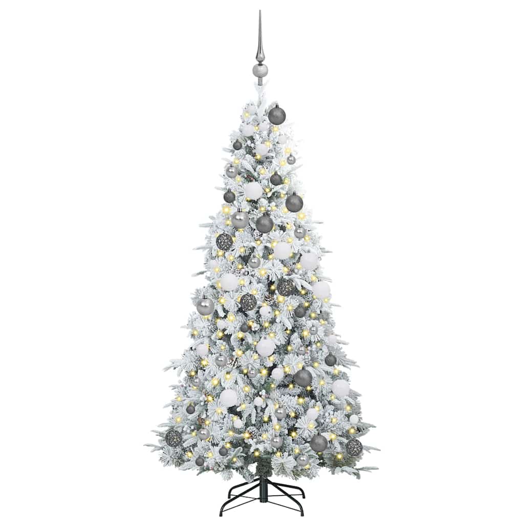 Vidaxx künstlicher klappbarer Weihnachtsbaum weiß 180 cm PE und PVC