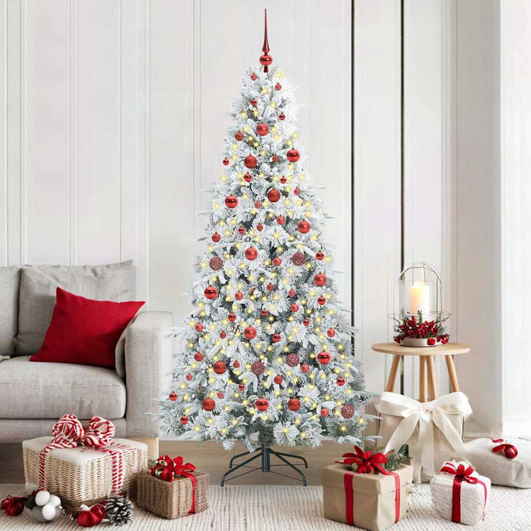 Vidaxx künstlicher klappbarer Weihnachtsbaum weiß 180 cm PE und PVC