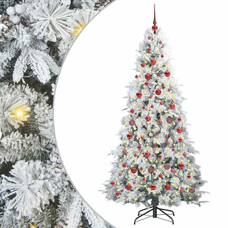 Vidaxx künstlicher klappbarer Weihnachtsbaum weiß 180 cm PE und PVC