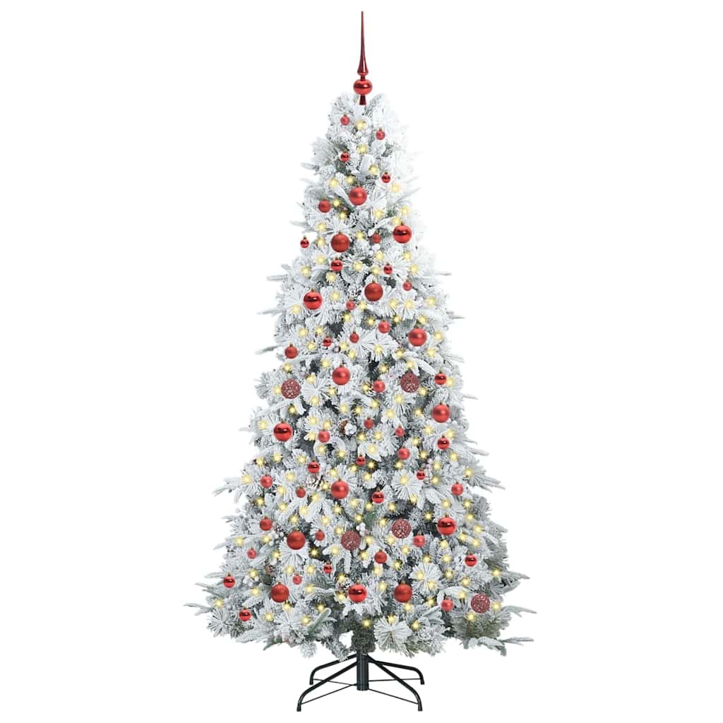 Vidaxx künstlicher klappbarer Weihnachtsbaum weiß 180 cm PE und PVC