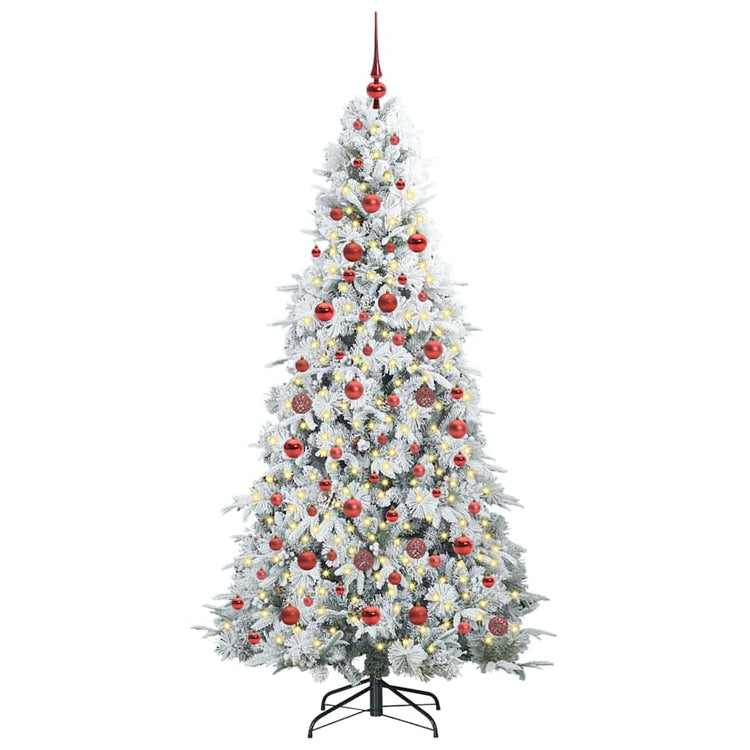 Vidaxx künstlicher klappbarer Weihnachtsbaum weiß 180 cm PE und PVC