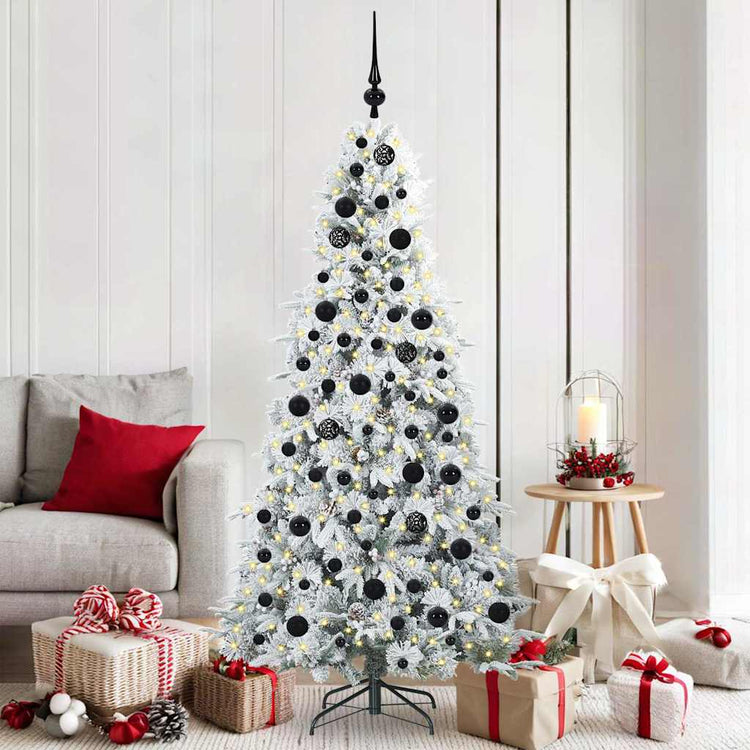 Vidaxx künstlicher klappbarer Weihnachtsbaum weiß 180 cm PE und PVC
