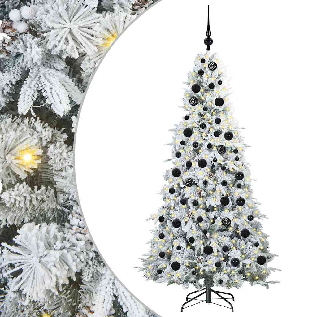 Vidaxx künstlicher klappbarer Weihnachtsbaum weiß 180 cm PE und PVC