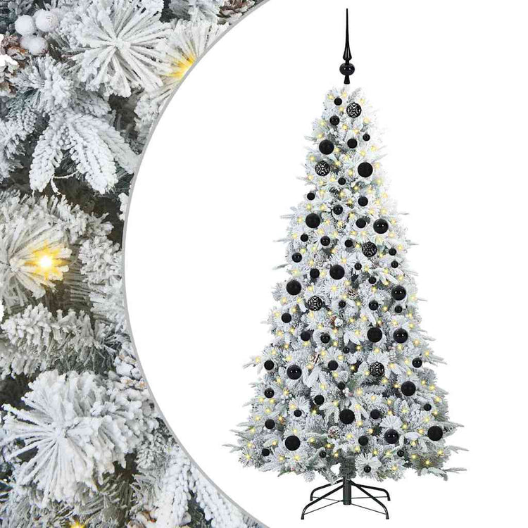 Vidaxx künstlicher klappbarer Weihnachtsbaum weiß 180 cm PE und PVC