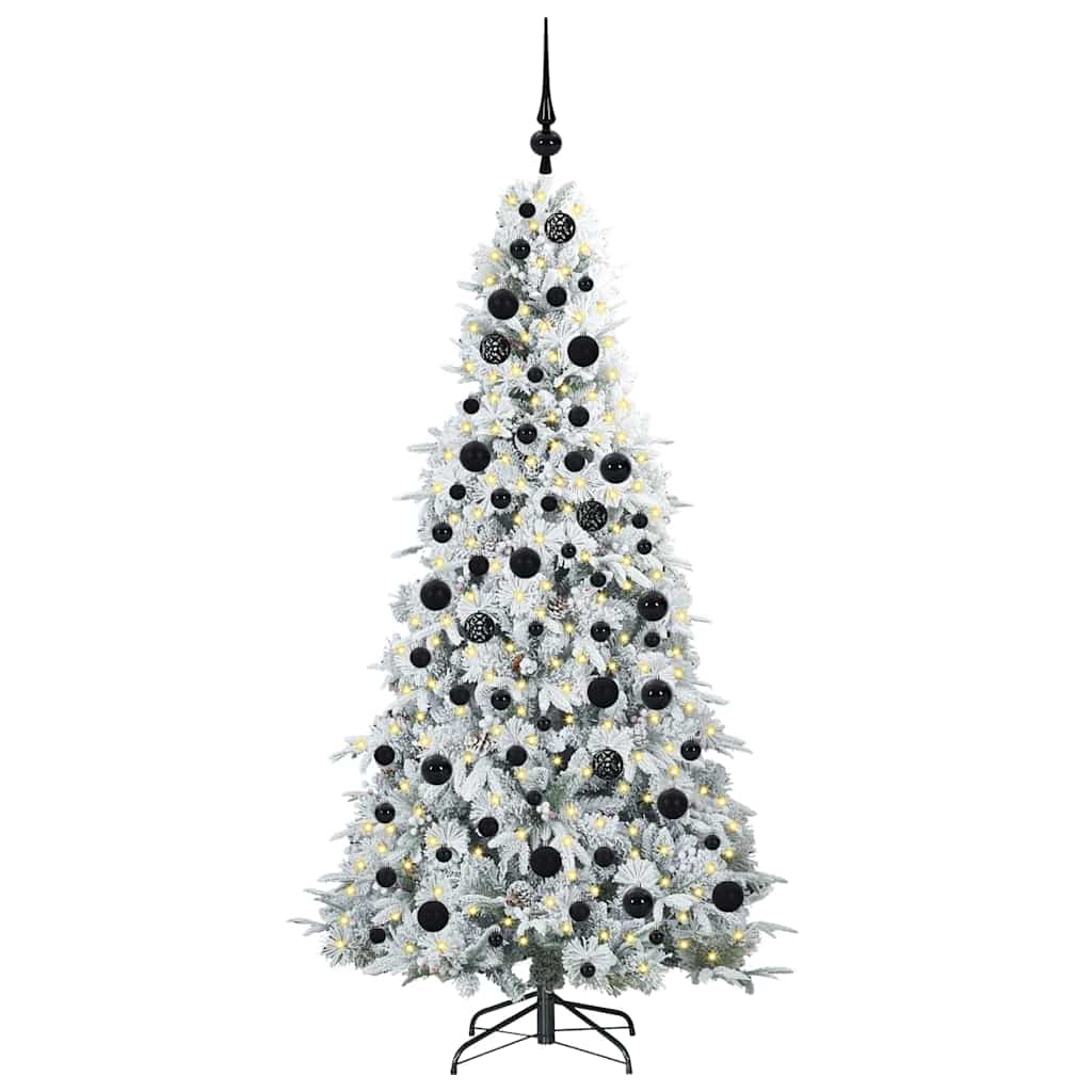 Vidaxx künstlicher klappbarer Weihnachtsbaum weiß 180 cm PE und PVC