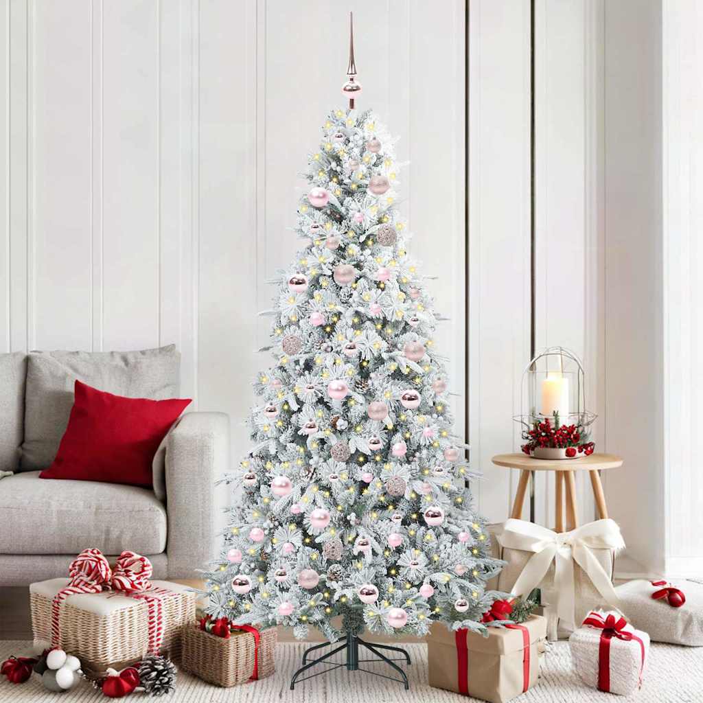 Vidaxx künstlicher klappbarer Weihnachtsbaum weiß 180 cm PE und PVC
