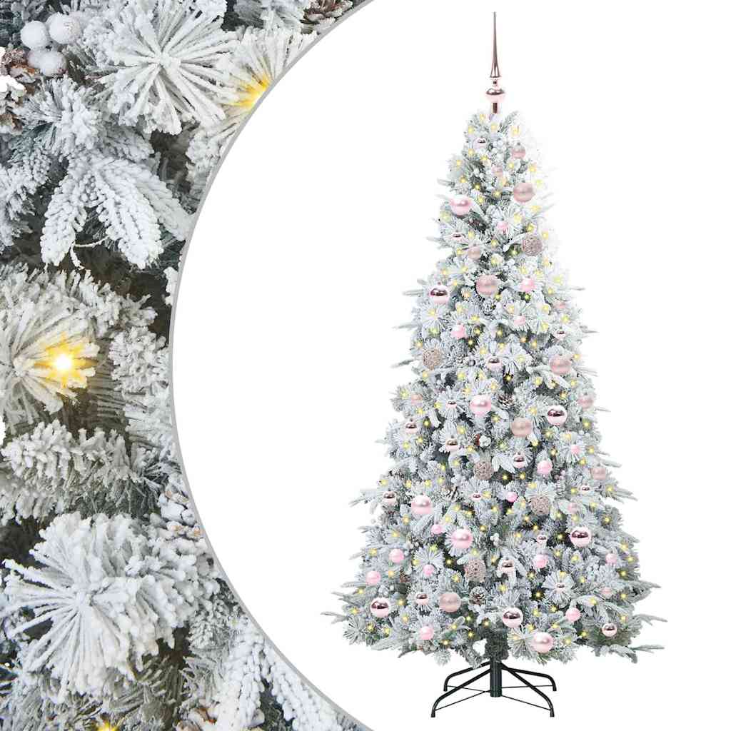 Vidaxx künstlicher klappbarer Weihnachtsbaum weiß 180 cm PE und PVC