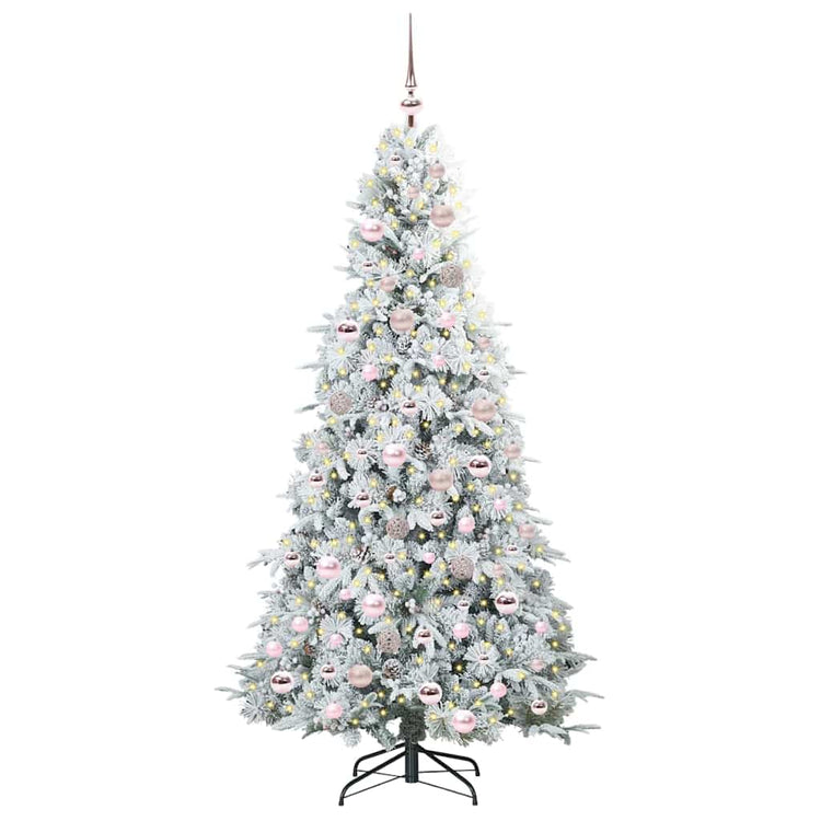 Vidaxx künstlicher klappbarer Weihnachtsbaum weiß 180 cm PE und PVC