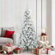 Vidaxx künstlicher klappbarer Weihnachtsbaum weiß 180 cm PE und PVC