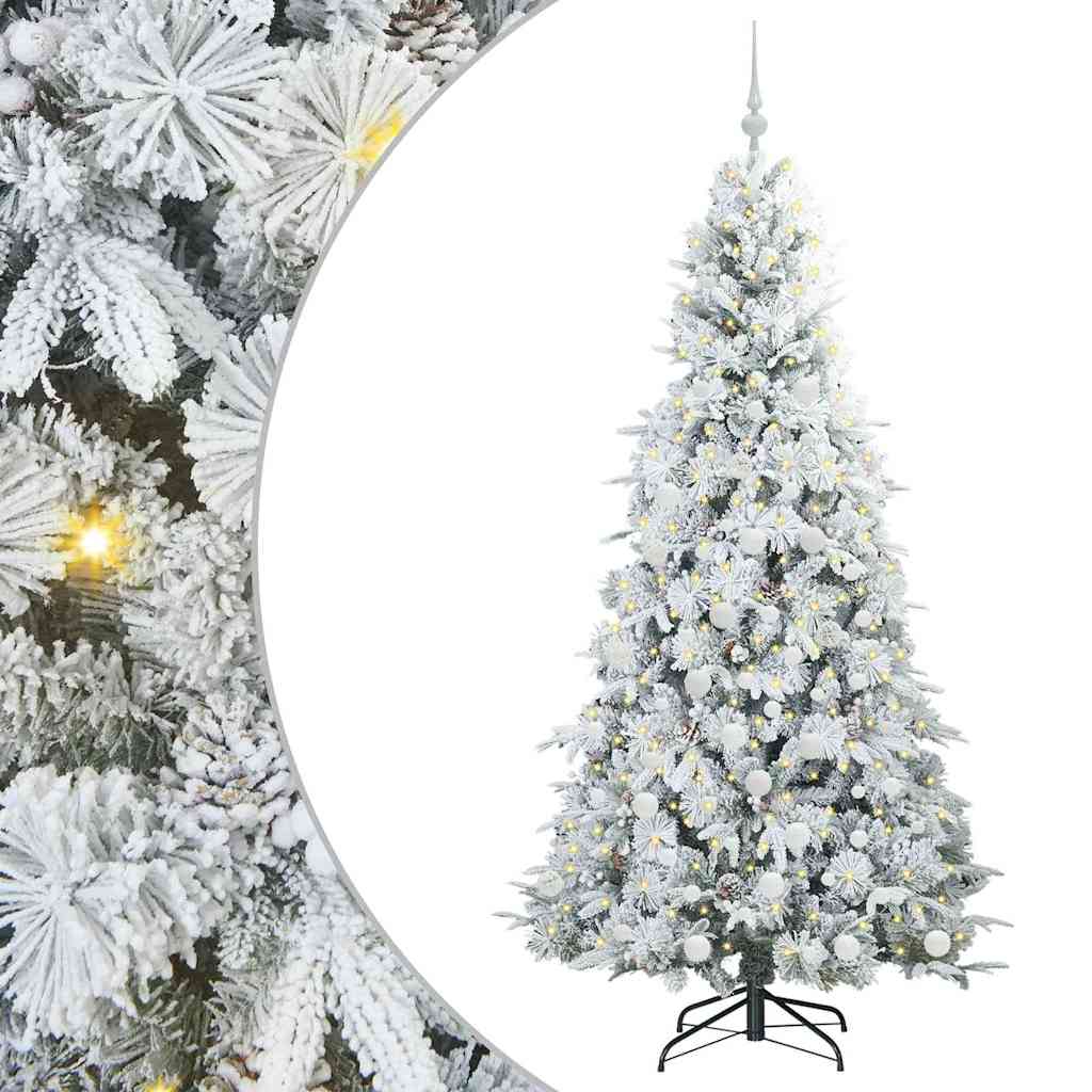 Vidaxx künstlicher klappbarer Weihnachtsbaum weiß 180 cm PE und PVC
