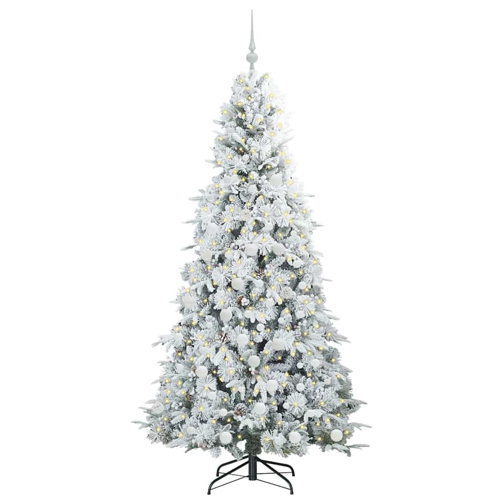 Vidaxx künstlicher klappbarer Weihnachtsbaum weiß 180 cm PE und PVC