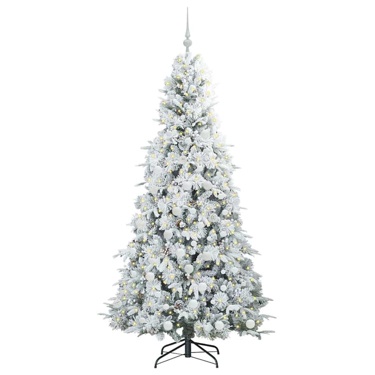 Vidaxx künstlicher klappbarer Weihnachtsbaum weiß 180 cm PE und PVC