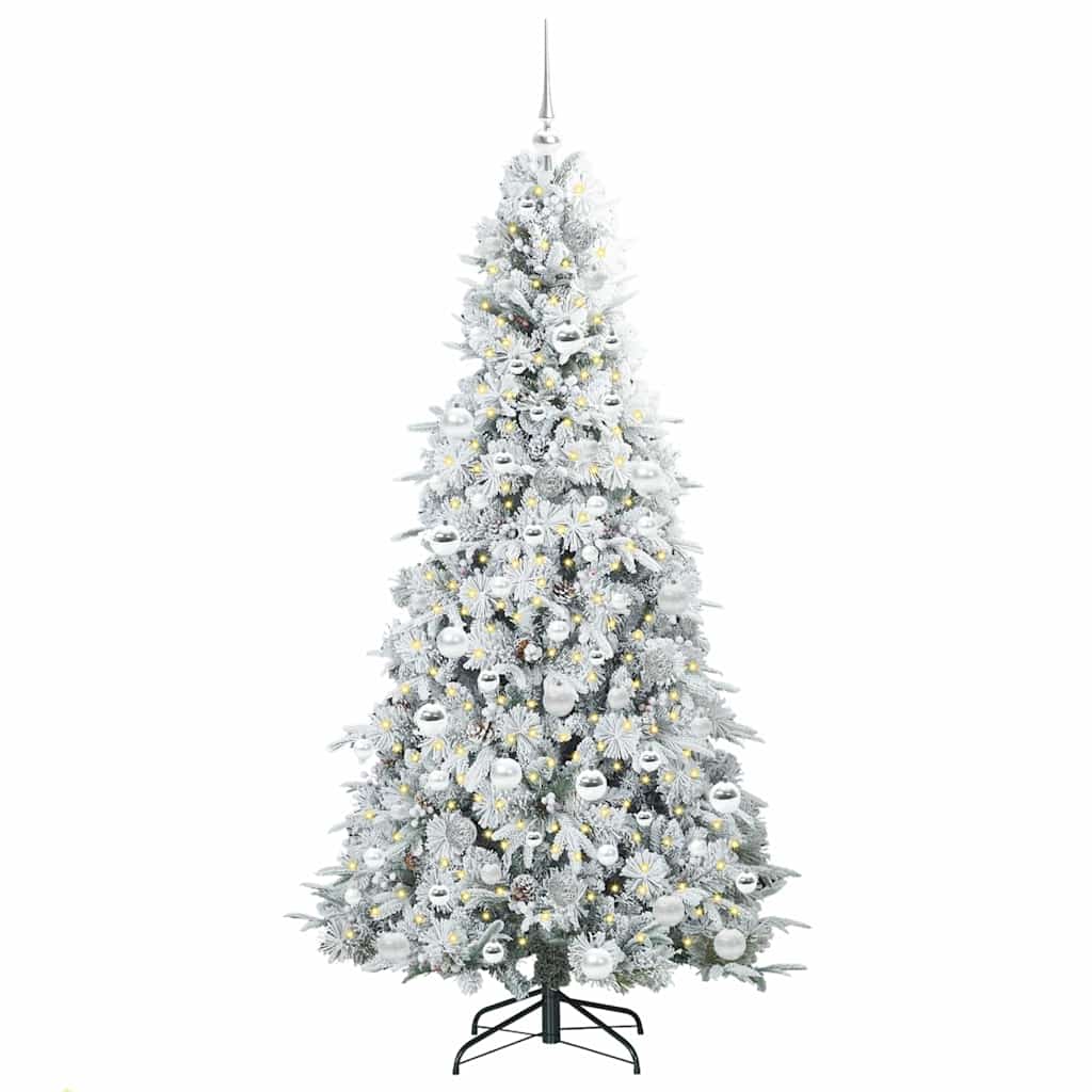 Vidaxx künstlicher klappbarer Weihnachtsbaum weiß 180 cm PE und PVC