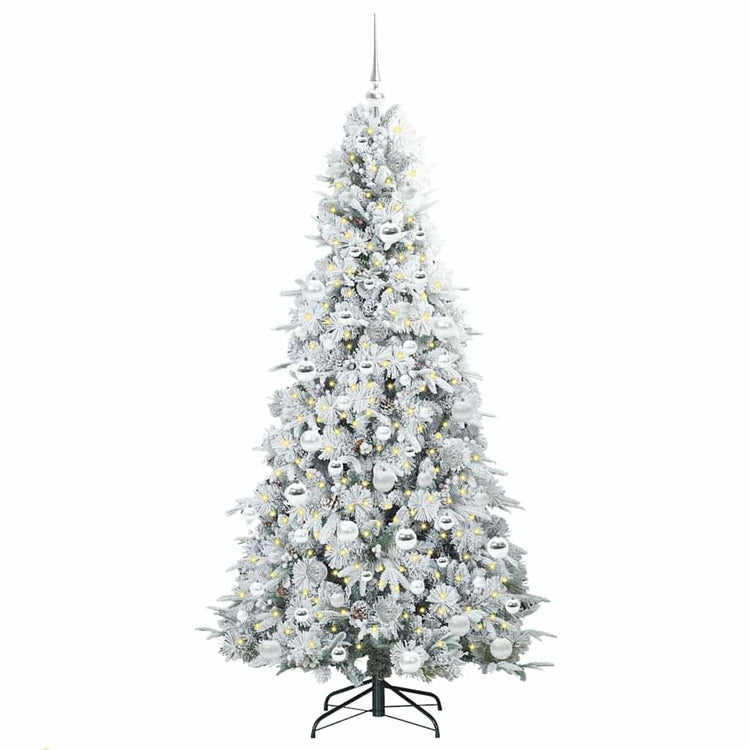 Vidaxx künstlicher klappbarer Weihnachtsbaum weiß 180 cm PE und PVC
