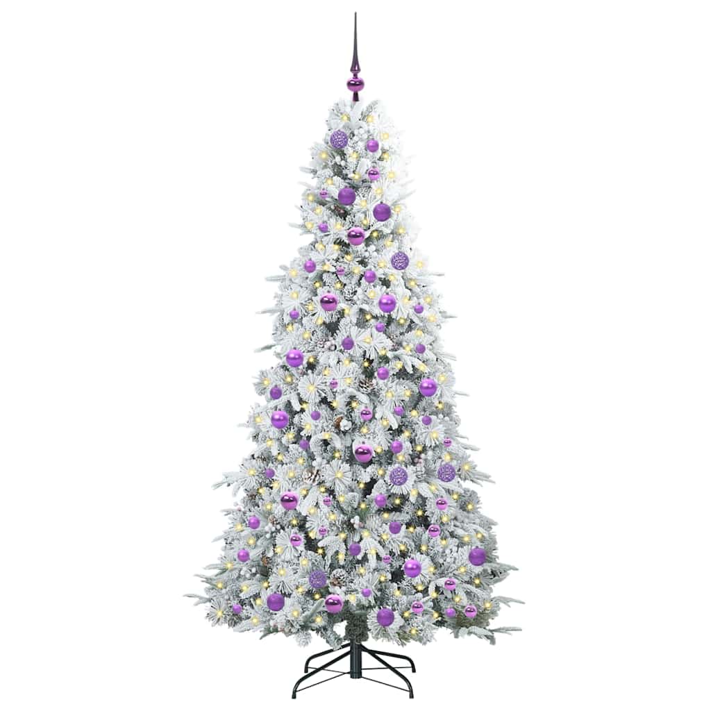 Vidaxx künstlicher klappbarer Weihnachtsbaum weiß 180 cm PE und PVC