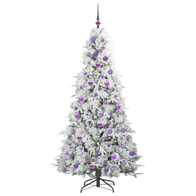Vidaxx künstlicher klappbarer Weihnachtsbaum weiß 180 cm PE und PVC
