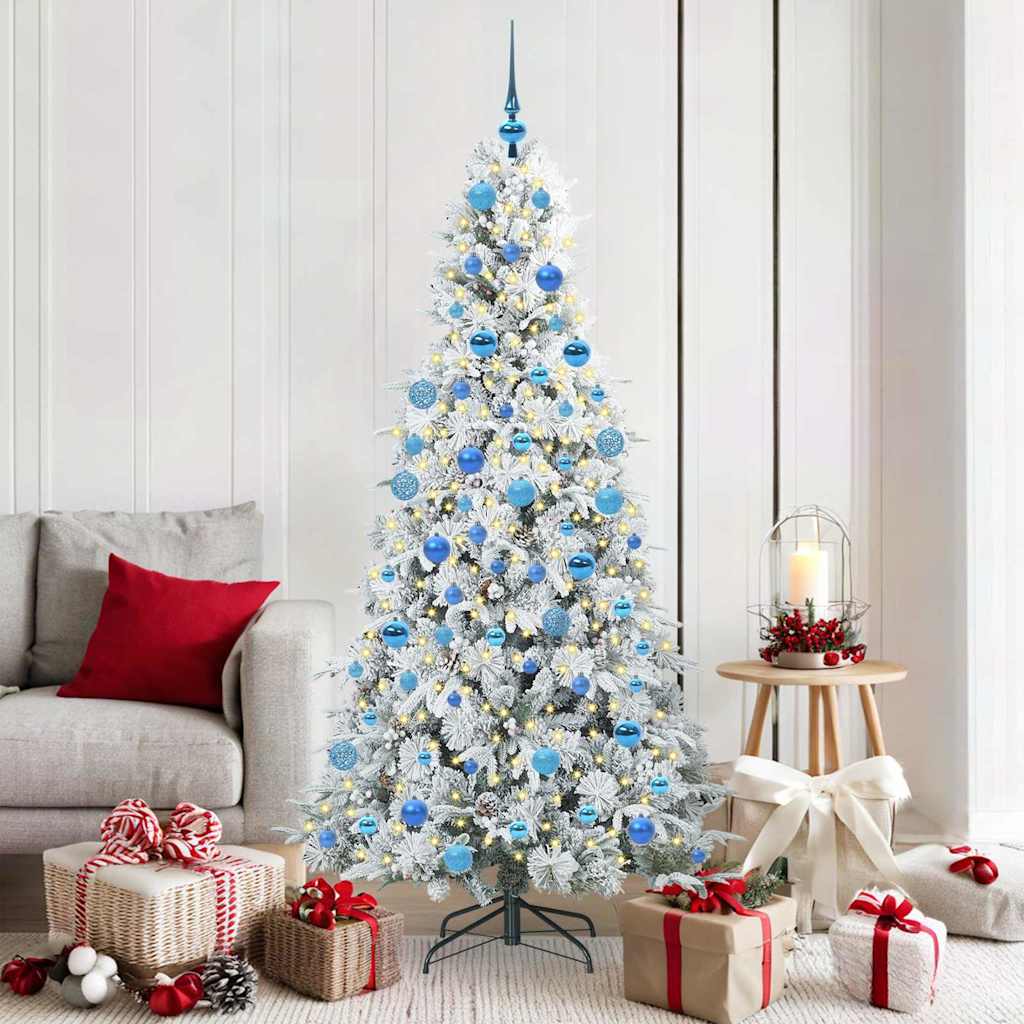 Vidaxx künstlicher klappbarer Weihnachtsbaum weiß 180 cm PE und PVC
