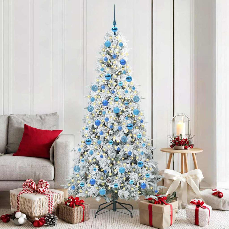 Vidaxx künstlicher klappbarer Weihnachtsbaum weiß 180 cm PE und PVC