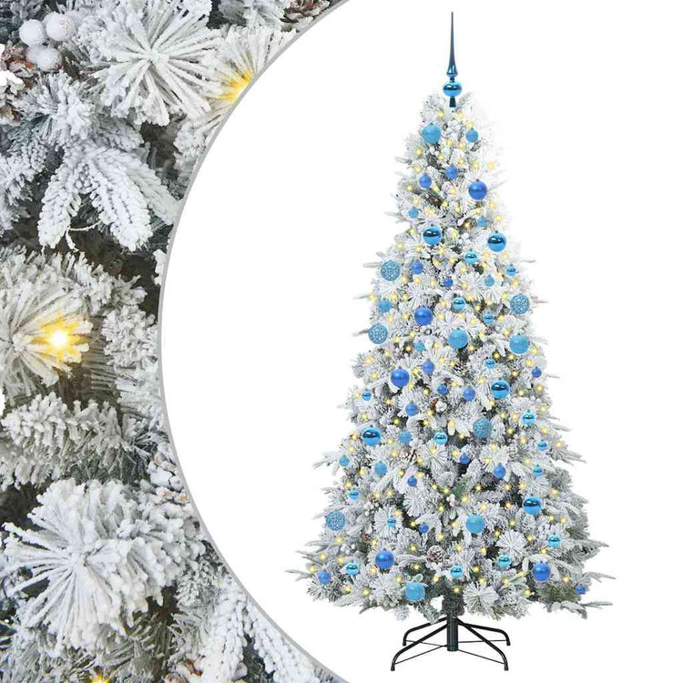 Vidaxx künstlicher klappbarer Weihnachtsbaum weiß 180 cm PE und PVC