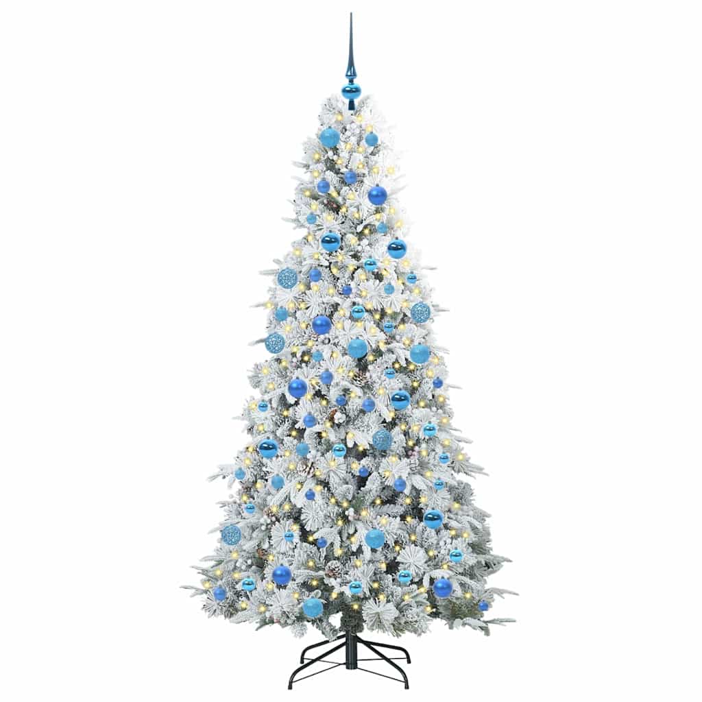 Vidaxx künstlicher klappbarer Weihnachtsbaum weiß 180 cm PE und PVC