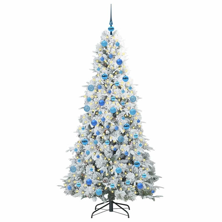 Vidaxx künstlicher klappbarer Weihnachtsbaum weiß 180 cm PE und PVC