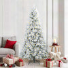 Vidaxx künstlicher klappbarer Weihnachtsbaum weiß 210 cm PE und PVC