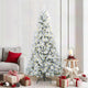 Vidaxx künstlicher klappbarer Weihnachtsbaum weiß 210 cm PE und PVC