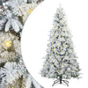 Vidaxx künstlicher klappbarer Weihnachtsbaum weiß 210 cm PE und PVC