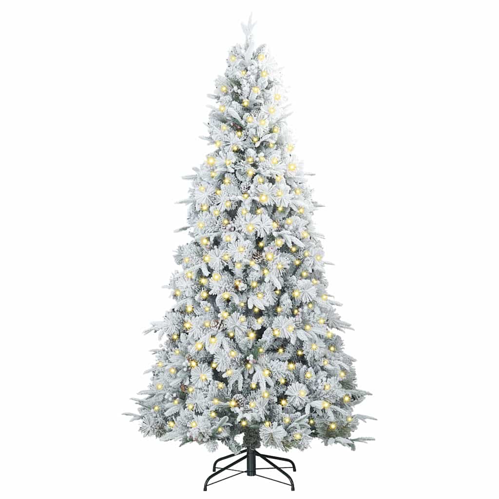 Vidaxx künstlicher klappbarer Weihnachtsbaum weiß 210 cm PE und PVC