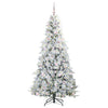 Vidaxx künstlicher klappbarer Weihnachtsbaum weiß 210 cm PE und PVC