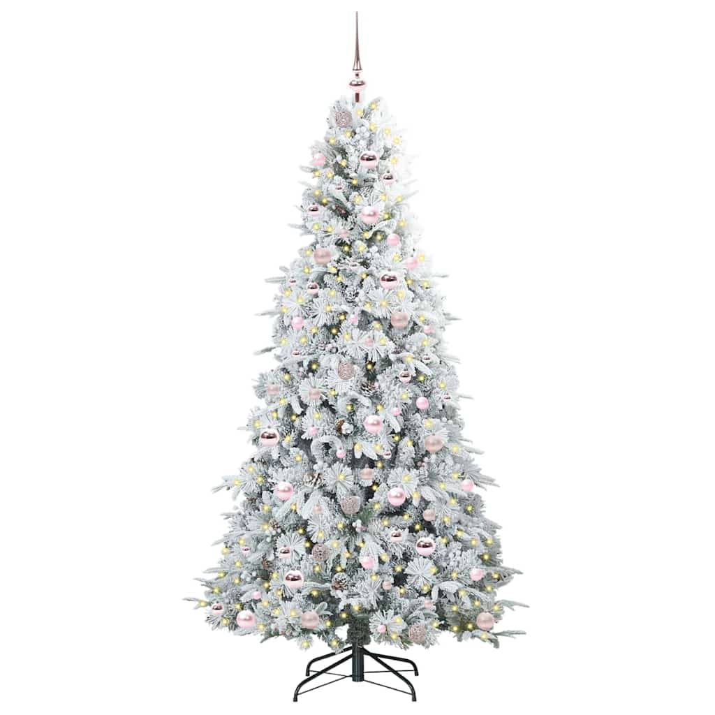 Vidaxx künstlicher klappbarer Weihnachtsbaum weiß 210 cm PE und PVC