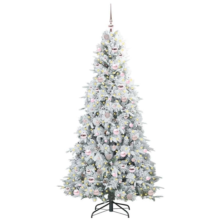 Vidaxx künstlicher klappbarer Weihnachtsbaum weiß 210 cm PE und PVC