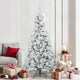 Vidaxx künstlicher klappbarer Weihnachtsbaum weiß 210 cm PE und PVC