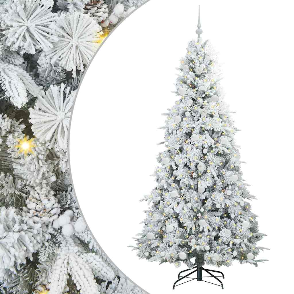 Vidaxx künstlicher klappbarer Weihnachtsbaum weiß 210 cm PE und PVC