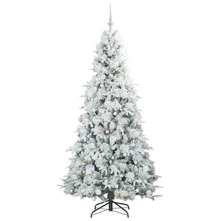 Vidaxx künstlicher klappbarer Weihnachtsbaum weiß 210 cm PE und PVC