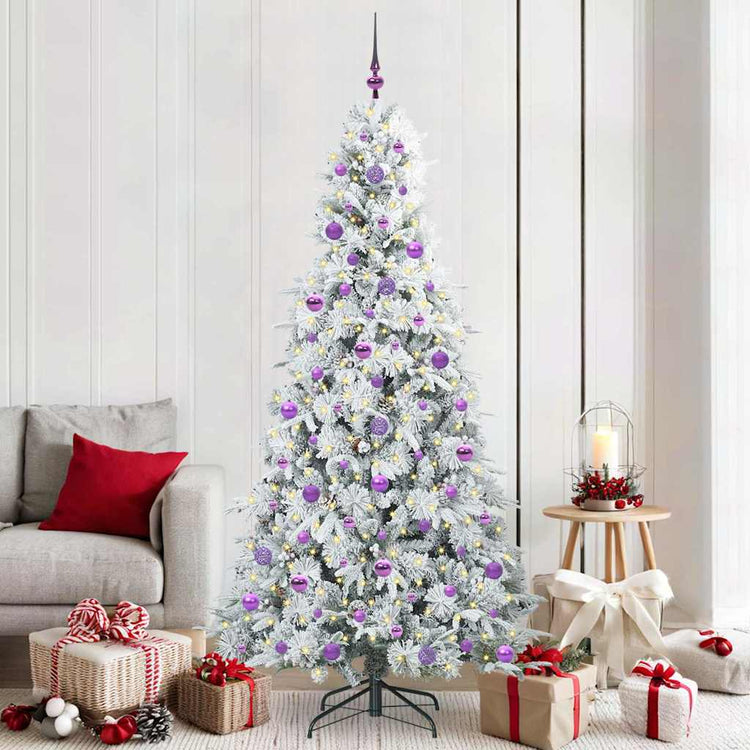 Vidaxx künstlicher klappbarer Weihnachtsbaum weiß 210 cm PE und PVC