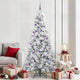 Vidaxx künstlicher klappbarer Weihnachtsbaum weiß 210 cm PE und PVC