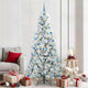 Vidaxx künstlicher klappbarer Weihnachtsbaum weiß 210 cm PE und PVC