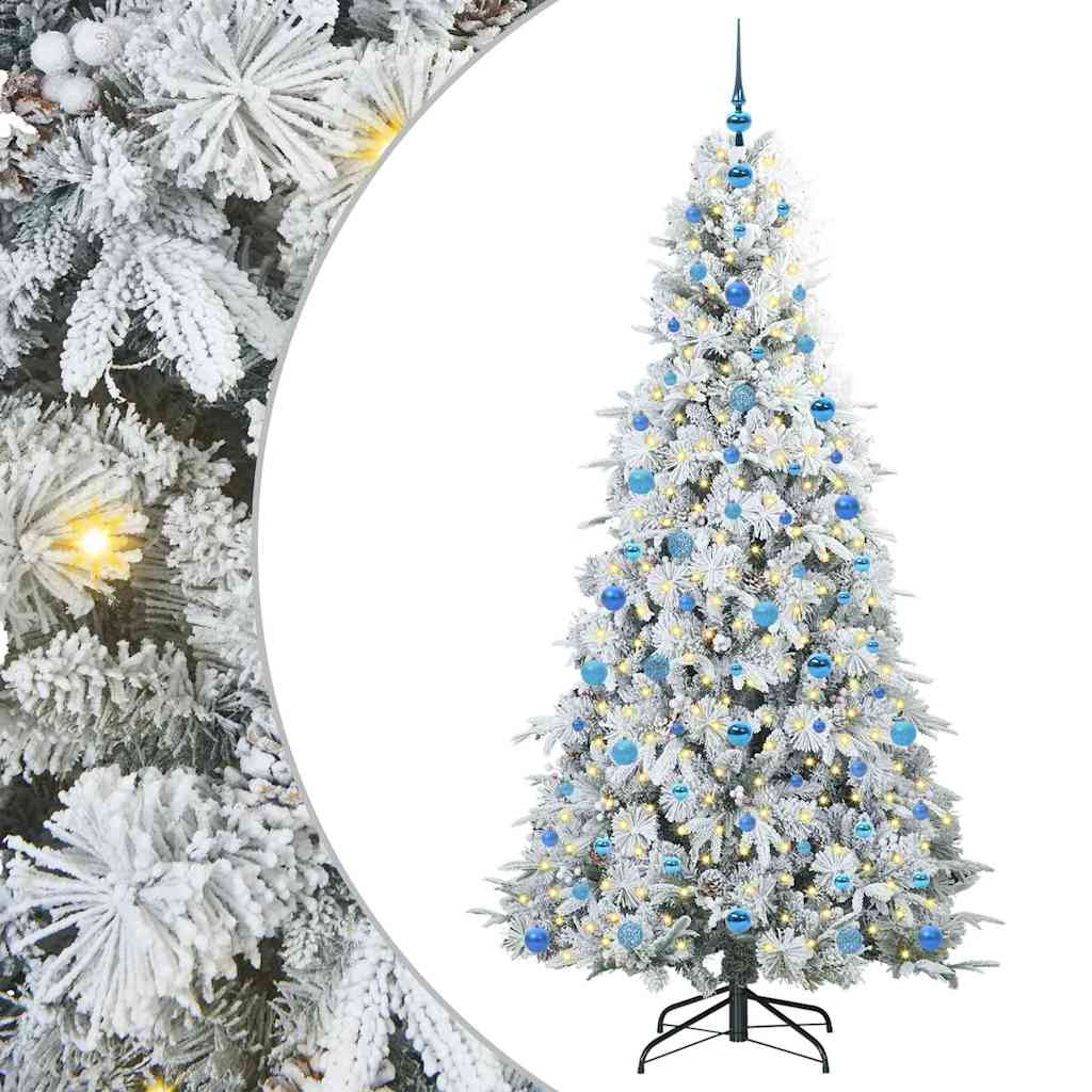 Vidaxx künstlicher klappbarer Weihnachtsbaum weiß 210 cm PE und PVC