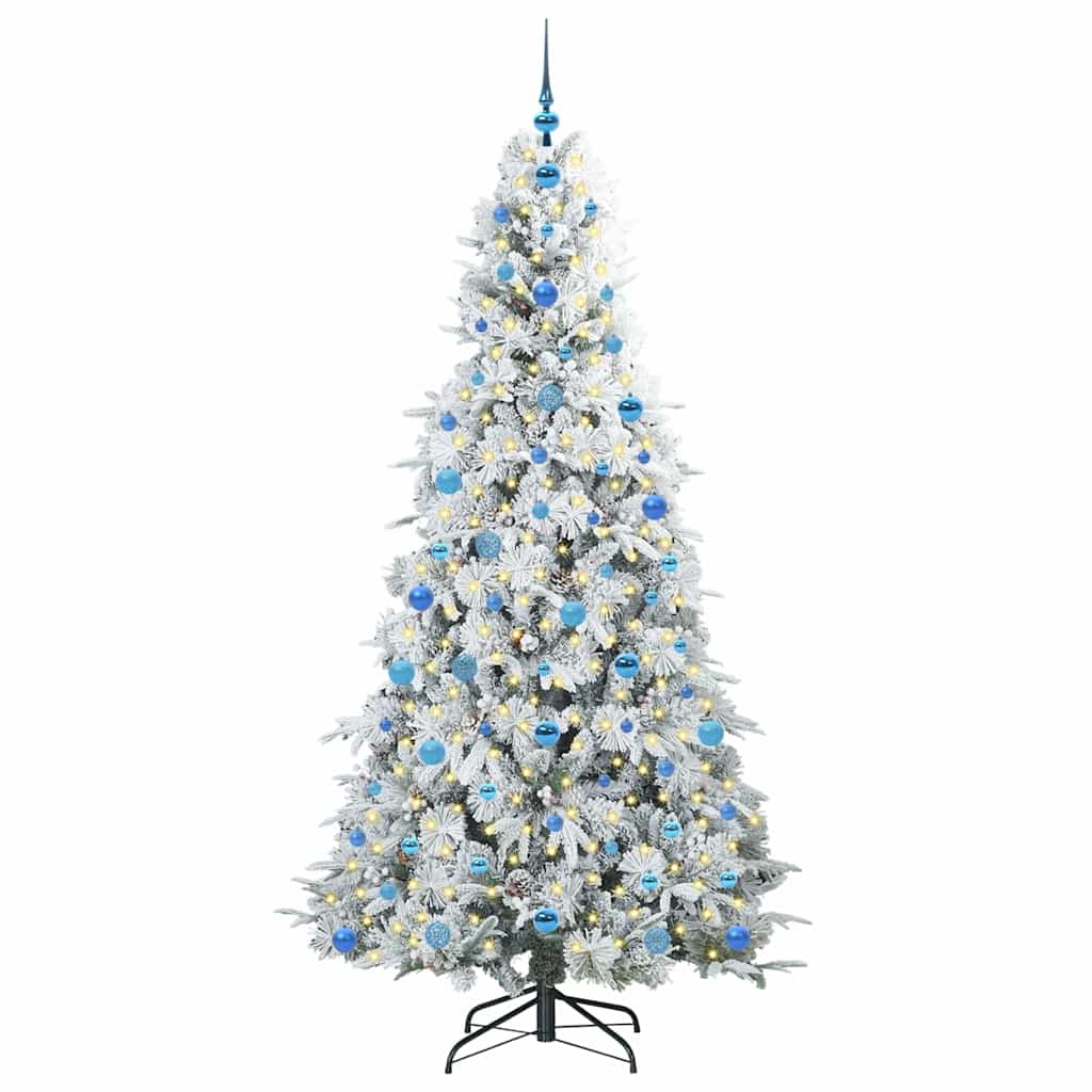 Vidaxx künstlicher klappbarer Weihnachtsbaum weiß 210 cm PE und PVC