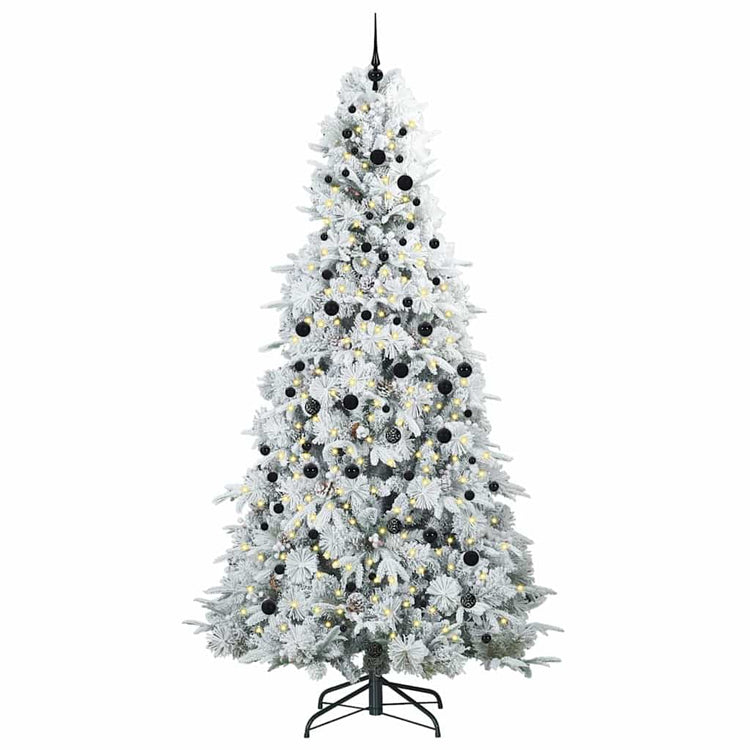 Vidaxx künstlicher klappbarer Weihnachtsbaum weiß 240 cm PE und PVC