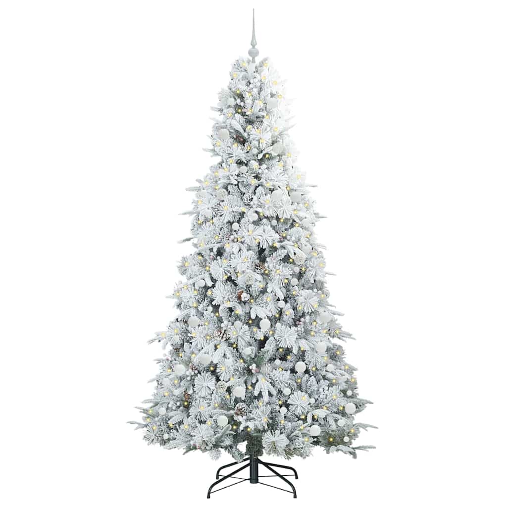 Vidaxx künstlicher klappbarer Weihnachtsbaum weiß 240 cm PE und PVC