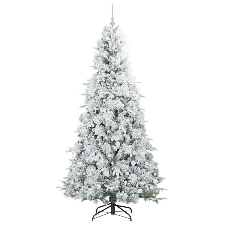 Vidaxx künstlicher klappbarer Weihnachtsbaum weiß 240 cm PE und PVC