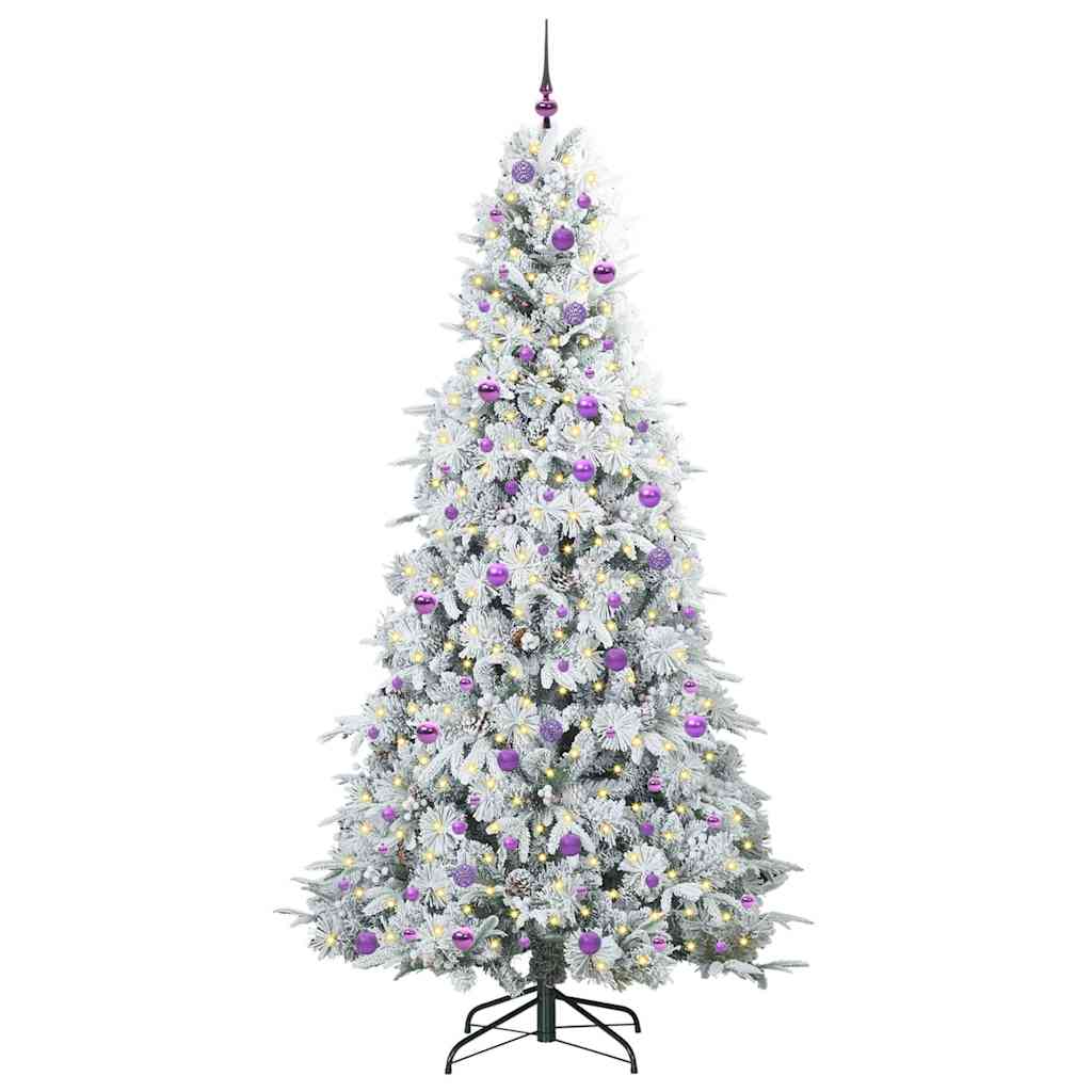 Vidaxx künstlicher klappbarer Weihnachtsbaum weiß 240 cm PE und PVC