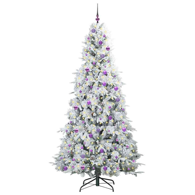 Vidaxx künstlicher klappbarer Weihnachtsbaum weiß 240 cm PE und PVC