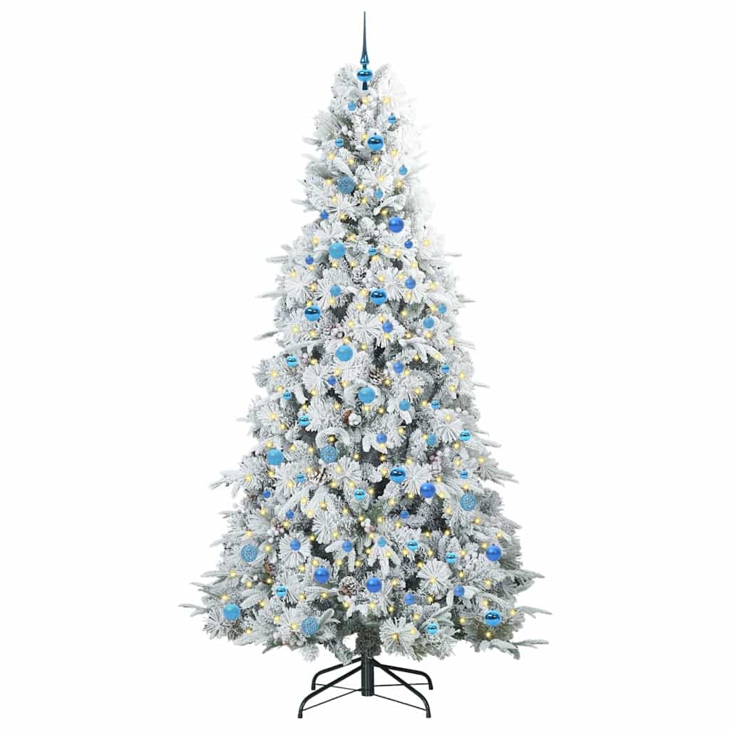 Vidaxx künstlicher klappbarer Weihnachtsbaum weiß 240 cm PE und PVC