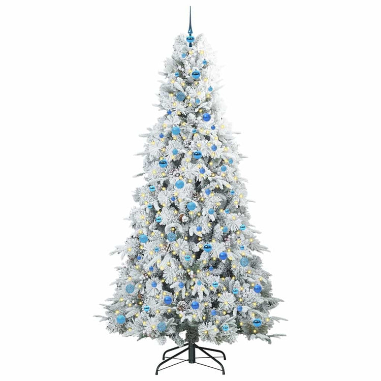 Vidaxx künstlicher klappbarer Weihnachtsbaum weiß 240 cm PE und PVC