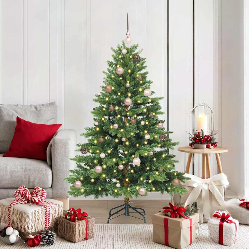 Vidaxx Künstlicher Weihnachtsbaum mit 150 LEDs mit standardmäßigem grünem 150 cm PE und PVC